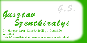 gusztav szentkiralyi business card