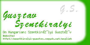 gusztav szentkiralyi business card